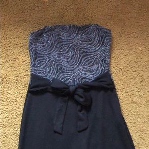 Glitter Strapless Wide-leg Jumpsuit